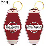2025 Holiday Red Dragon Motel Keychains